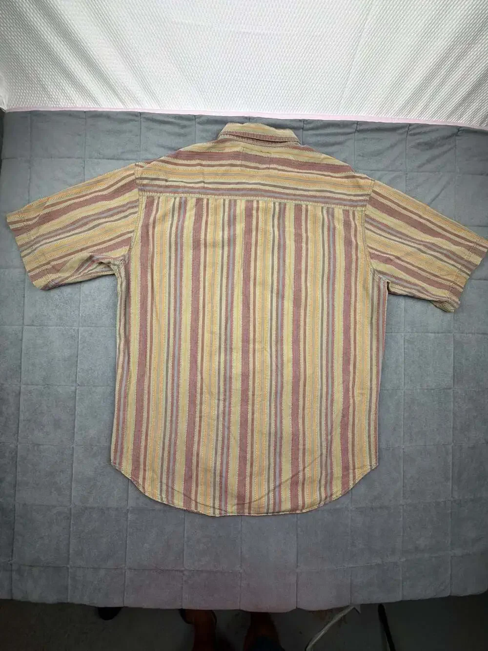 Vintage Levi's Quality Clothing Striped Short Sleeve Button-Down Shirt